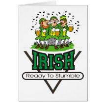 Irlandais préparez pour trébucher cadeau carte de vœux