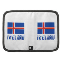 Island-Flagge und Namen-Schnee Planer