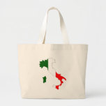 Italien-Flaggen-Karte Größengleich Leinentasche