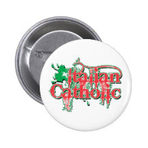 Italienisches katholisches gotisches Kreuz Button