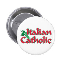 Italienisches katholisches Kreuz Anstecknadelbutton