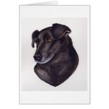 Jack-Russell-Terrier gemalt in der Wasserfarbe Grußkarte