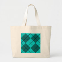 Jacquard bleu turquoise cyan sac de toile