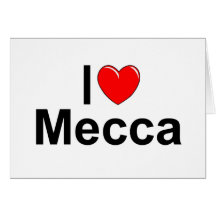 J'aime (coeur) Mecque Cartes De Vœux