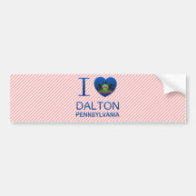 J'aime Dalton, PA Autocollants Pour Voiture