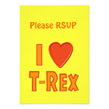 J'aime des amants de dinosaure de Rex de Tyrannosa Faire-parts