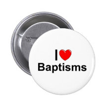 J'aime des baptêmes (de coeur) badges avec agrafe