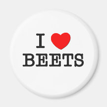 J'aime des BETTERAVES (la nourriture) Magnets