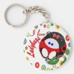 J'aime des coccinelles porte-clés