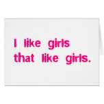 J'aime des filles qui aime des filles cartes de vœux