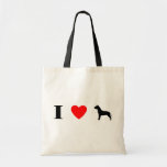 J'aime des pitbulls sac de toile