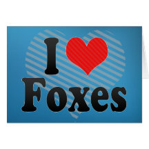 J'aime des renards cartes de vœux
