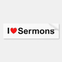 J'aime des sermons (de coeur) autocollants pour voiture
