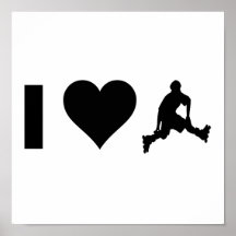 J'aime faire du roller affiche