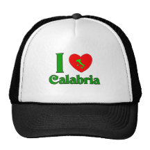 J'aime la Calabre Italie Casquette
