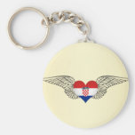 J'aime la Croatie - ailes Porte-clefs
