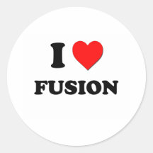 J'aime la fusion autocollants