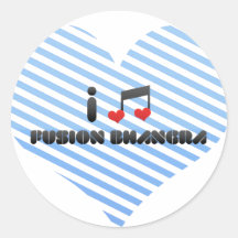 J'aime la fusion Bhangra Autocollants