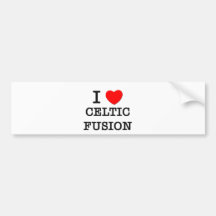J'aime la fusion celtique adhésif pour voiture