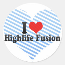 J'aime la fusion de Highlife Autocollants