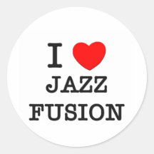 J'aime la fusion de jazz adhésif rond