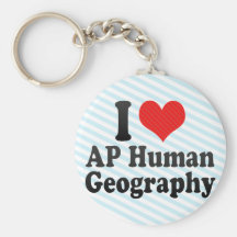 J'aime la géographie d'humain d'AP Porte-clé
