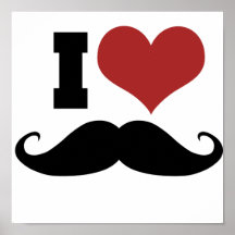 J'aime la moustache affiches