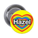 J'aime la noisette. Je t'aime noisette. Coeur Badge Avec Épingle