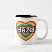 J'aime la noisette. Je t'aime noisette. Coeur Tasse