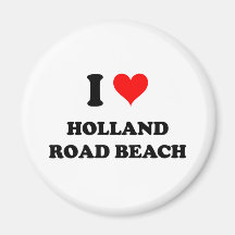 J'aime la plage Michigan de route de la Hollande Aimants