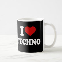 J'aime la techno tasses à café