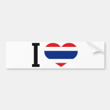 J'aime la Thaïlande Adhésif Pour Voiture