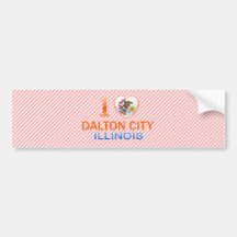 J'aime la ville de Dalton, IL Adhésifs Pour Voiture