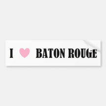 J'aime l'adhésif pour pare-chocs de Baton Rouge Autocollants Pour Voiture