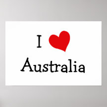 J'aime l'Australie Affiche