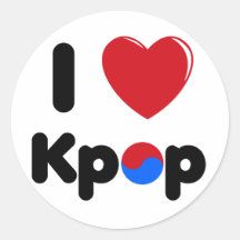 J'aime l'autocollant de kpop