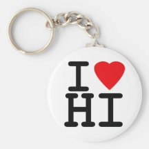 J'aime le coeur Hawaï Porte-clé