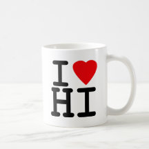 J'aime le coeur Hawaï Tasse À Café