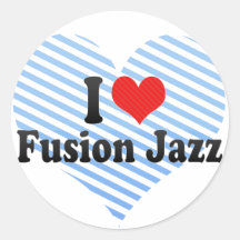 J'aime le jazz de fusion adhésif rond