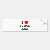 J'aime le jazz de fusion autocollant pour voiture