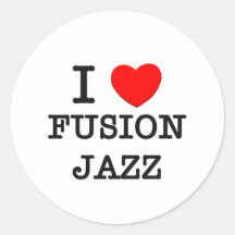 J'aime le jazz de fusion autocollants ronds