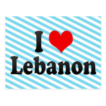 J'aime le Liban, Etats-Unis Carte Postale