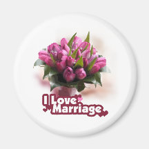 J'aime le mariage de mariage aimants pour réfrigérateur
