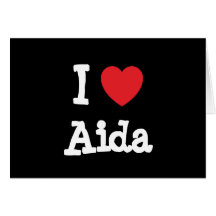 J'aime le T-shirt de coeur d'Aida Carte