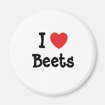 J'aime le T-shirt de coeur de betteraves Aimant