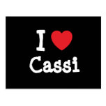 J'aime le T-shirt de coeur de Cassi Cartes Postales