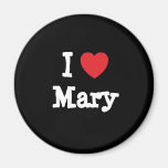 J'aime le T-shirt de coeur de Mary Aimants