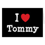 J'aime le T-shirt de coeur de Tommy Carte