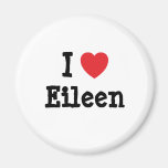 J'aime le T-shirt de coeur d'Eileen Magnets Pour Réfrigérateur