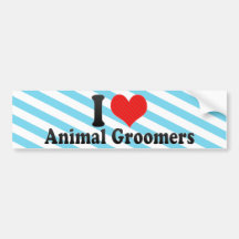 J'aime les Groomers animaux Autocollants Pour Voiture